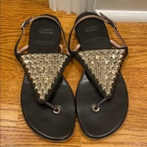 Stuart Weitzman  black flat sandals size 7.5